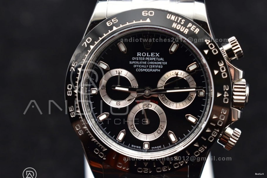 SS Thermal Dial 904L SH Black and Case Edition APSF Daytona 116500 733 Best Bracelet 1:1 0714